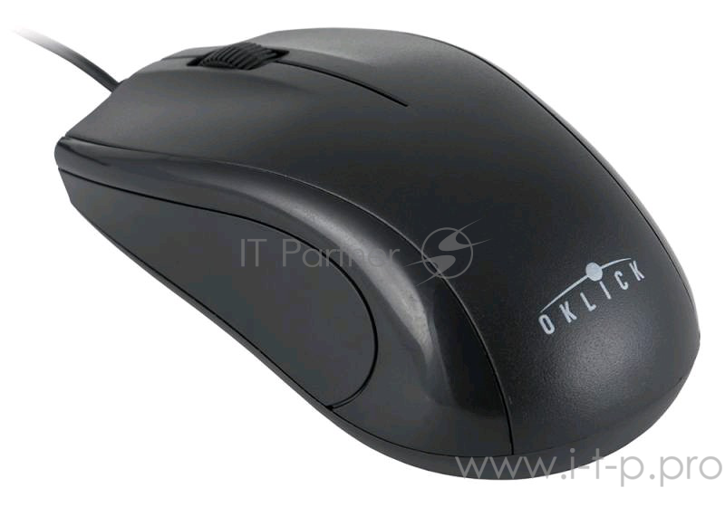 Мышь Oklick 185M черный оптическая (1000dpi) USB (2but)
