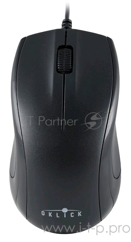 Мышь Oklick 185M черный оптическая (1000dpi) USB (2but)