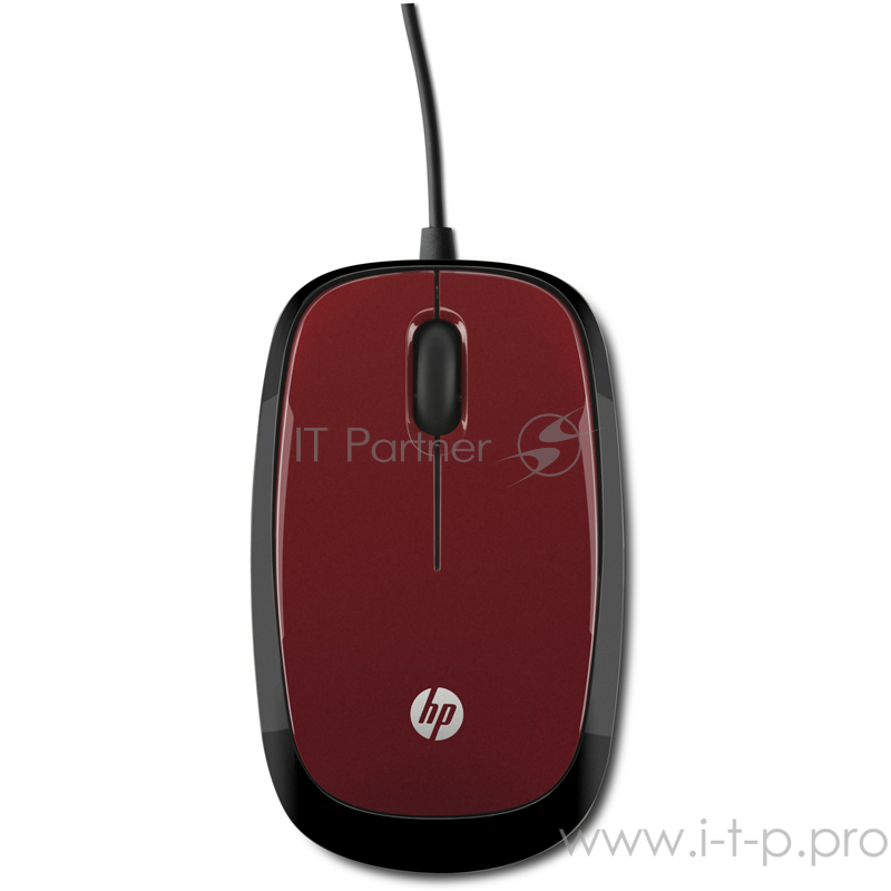Мышь HP X1200 красный оптическая (1200dpi) USB (2but)
