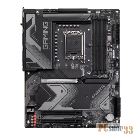Материнская плата Gigabyte Z790 GAMING X AX, Socket 1700, Intel®Z790, 4xDDR5-4800, HDMI+DP, 3xPCI-Ex16, 6xSATA3(RAID 0/1/5/10), 4xM.2, 8Ch Audio, 1x2.5GbLan, WiFi, (4+4)xUSB2.0, (5+2)xUSB3.2, (1+1)xUSB3.2 Type-C™, ATX, RTL {}