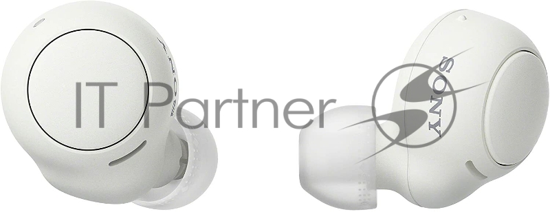 Полностью беспроводные наушники Sony WF-C500W, белый, Bluetooth 5.0, динамик 5,8 мм, 10ч работы от аккумулятора, 20ч с чехлом IPX4, DSEE USB Type-C, quick charge, hands free. Белый цвет.