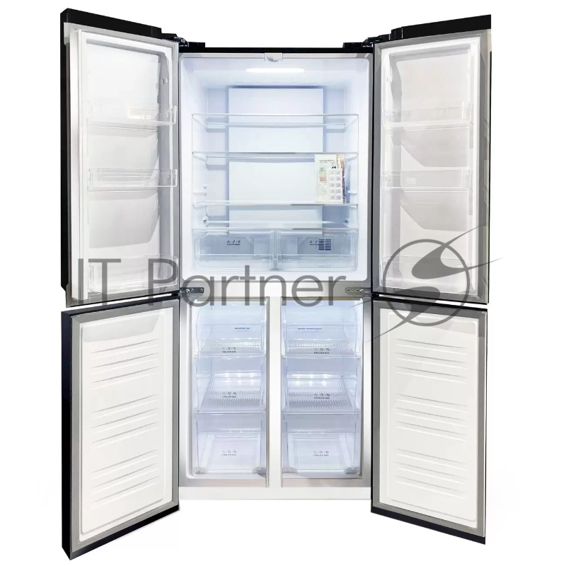 Холодильник NFI-4414, cross door, черное стекло, inverter