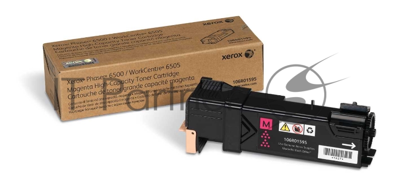 Тонер-картридж увеличенной емкости XEROX (106R01597) Phaser 6500/WC 6505, пурпурный., 2500 стр.