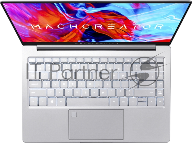Ноутбук Machenike Machcreator-14 14(1920x1080 IPS 60Hz)/Intel Core i7 11390H(3.4Ghz)/16384Mb/512PCIS Iris Xe Graphics/Cam/BT/WiFi/65WHr/war 1y/1.4kg/silver/DOS + fingerprint, RU white backlight kbd