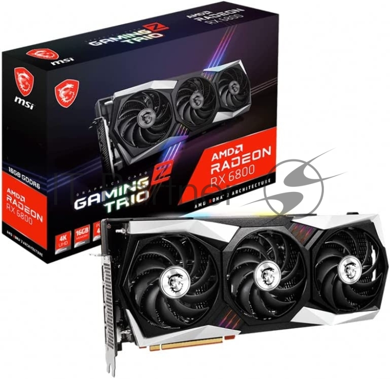 Видеокарта MSI PCI-E 4.0 RX 6800 GAMING Z TRIO 16G AMD Radeon RX 6800 16384Mb 256 GDDR6 1925/16000 HDMIx1 DPx3 HDCP Ret