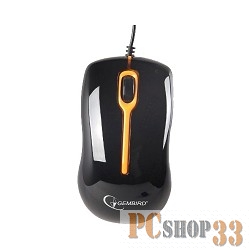 Мышь Gembird MUS-U-004-O USB / Wired /1000 dpi / Black-orange