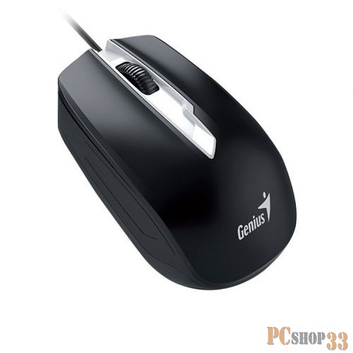 Мышь DX-180, USB, чёрная, оптическая, 800-1600dpi, подходит под обе руки