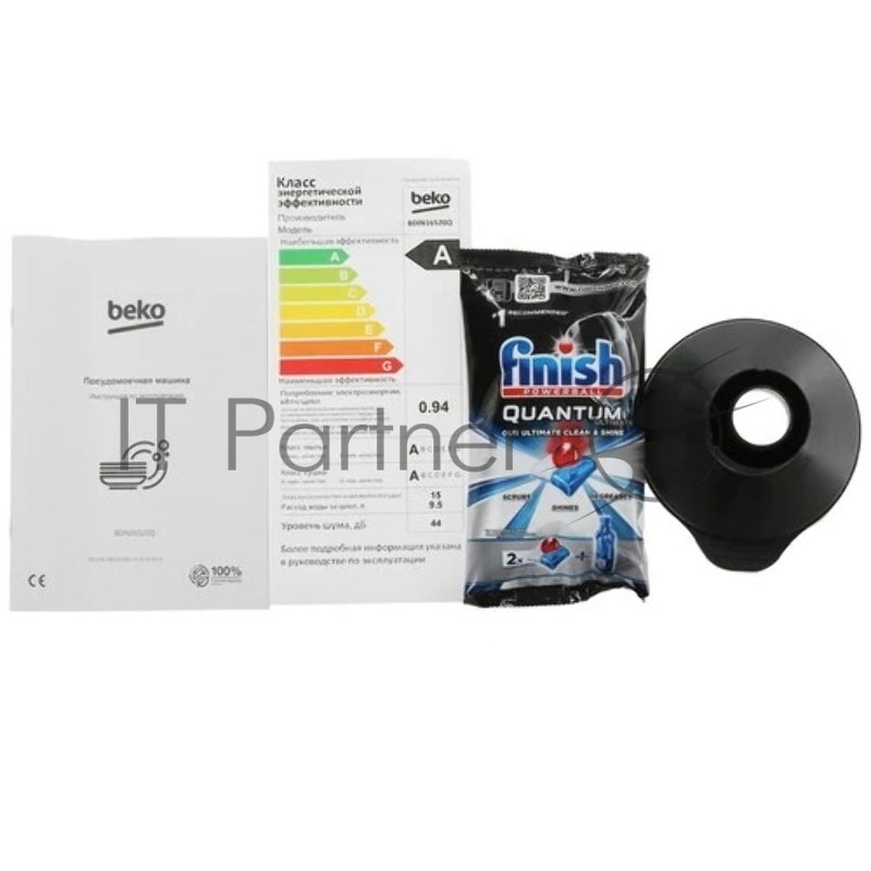 Встраиваемая посудомоечная машина Beko BDIN16520Q, полноразмерная, ширина 59.8см, полновстраиваемая, загрузка 15 комплектов, белый