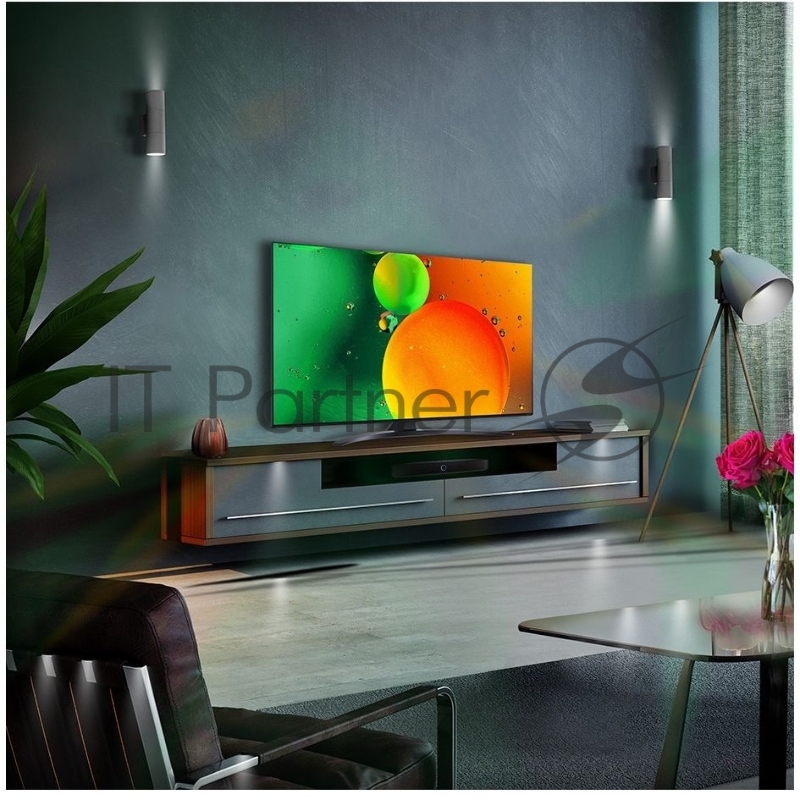 Телевизор LED LG 55 55NANO766QA NanoCell синяя сажа Ultra HD 60Hz DVB-T DVB-T2 DVB-C DVB-S DVB-S2 USB WiFi Smart TV (RUS)