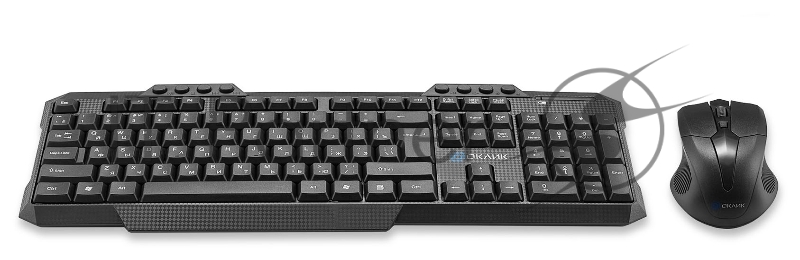 Клавиатура + мышь Оклик 205MK клав:черный мышь:черный USB беспроводная