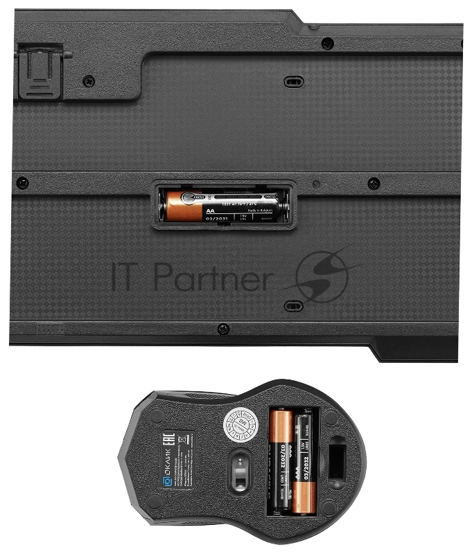 Клавиатура + мышь Оклик 205MK клав:черный мышь:черный USB беспроводная