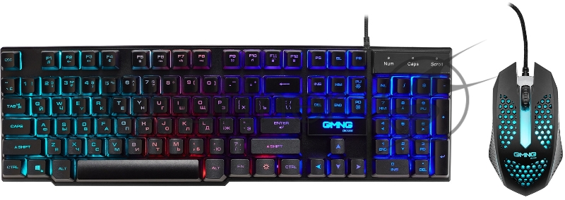 Клавиатура + мышь Оклик GMNG 400GMK клав:черный мышь:черный USB