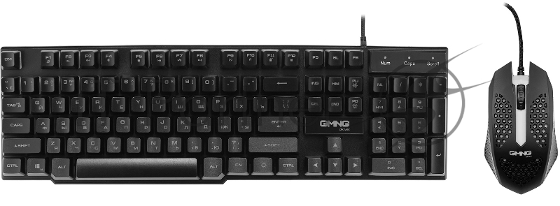 Клавиатура + мышь Оклик GMNG 400GMK клав:черный мышь:черный USB
