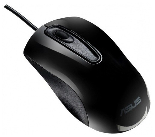 Мышь Asus UT200 черный оптическая (1000dpi) USB2.0 для ноутбука (2but)