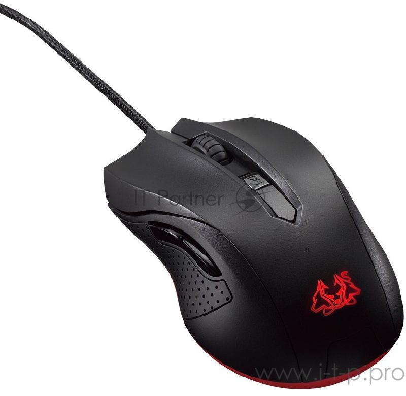 Мышь Asus Cerberus черный/красный оптическая (2500dpi) USB2.0 игровая (5but)