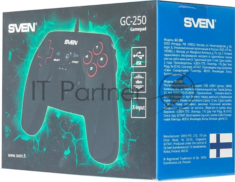 Геймпад проводной SVEN GC-250 черный