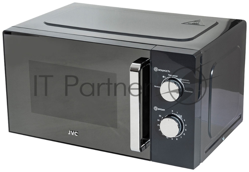 Печь микроволновая JVC JK-MW148M, объем 20л, выходная мощность 700 Вт, тип управления: механический, диаметр поворотного стола: 255 мм, количество уровней мощности: 5, автоматическое размораживание, таймер: 35 минут, тип открывания дверцы: ручка, сиг