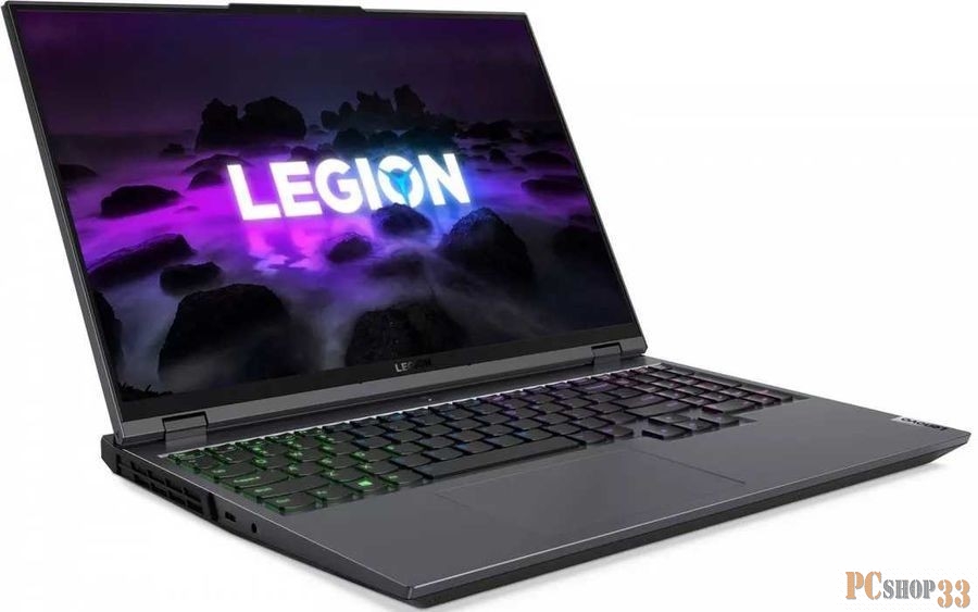 Ноутбук Lenovo Legion 5 Pro 16ACH6H Ryzen 5 5600H 16Gb SSD512Gb NVIDIA GeForce RTX 3060 6Gb 16 IPS WQXGA (2560x1600) noOS grey WiFi BT Cam