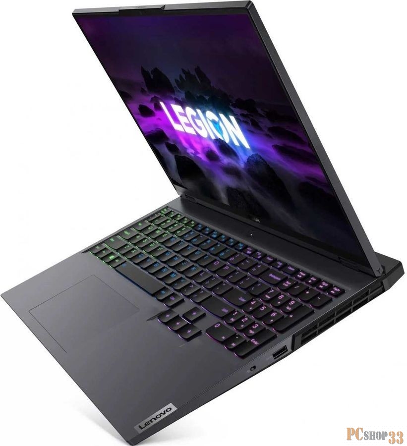 Ноутбук Lenovo Legion 5 Pro 16ACH6H Ryzen 5 5600H 16Gb SSD512Gb NVIDIA GeForce RTX 3060 6Gb 16 IPS WQXGA (2560x1600) noOS grey WiFi BT Cam