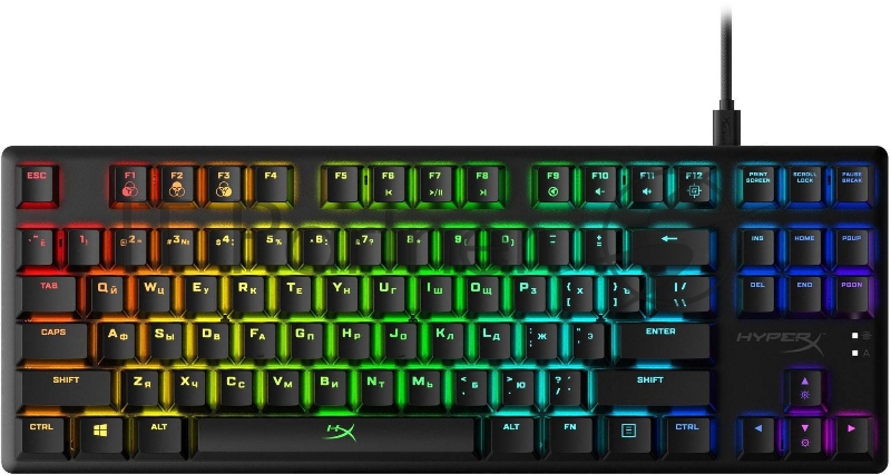 Клавиатура HyperX Alloy Origins Core RGB механическая черный USB for gamer LED (4P5P3AA#ABA)