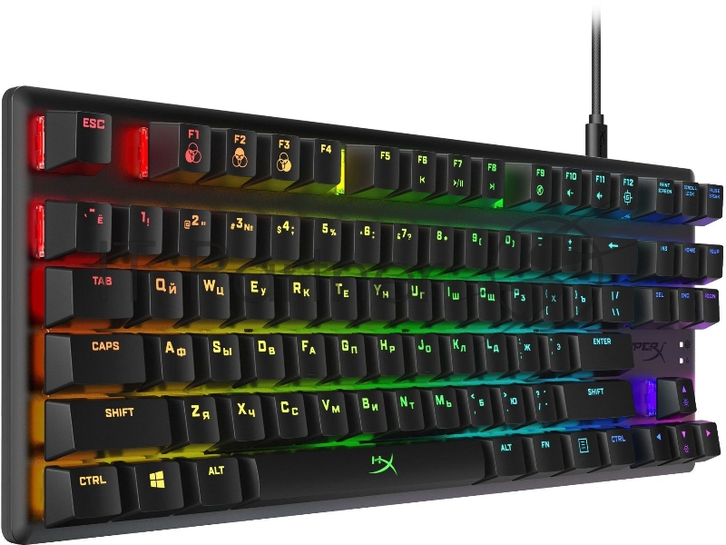 Клавиатура HyperX Alloy Origins Core RGB механическая черный USB for gamer LED (4P5P3AA#ABA)