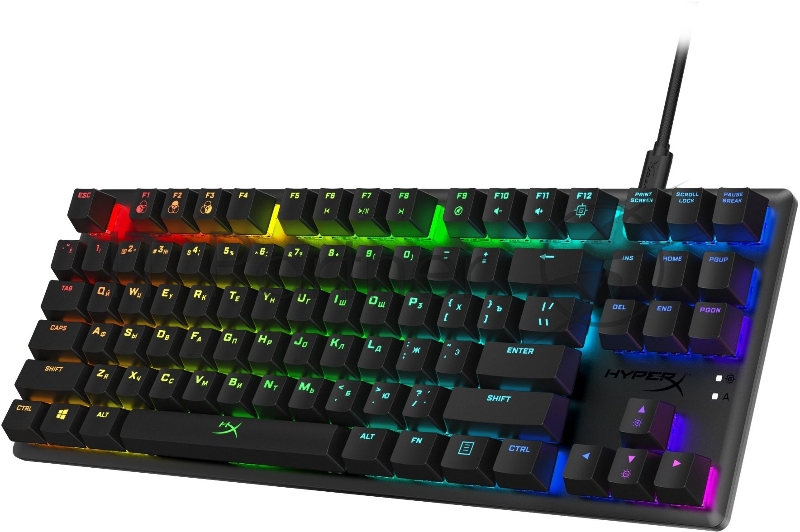 Клавиатура HyperX Alloy Origins Core RGB механическая черный USB for gamer LED (4P5P3AA#ABA)