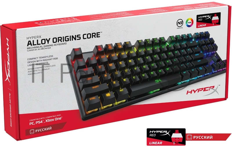 Клавиатура HyperX Alloy Origins Core RGB механическая черный USB for gamer LED (4P5P3AA#ABA)