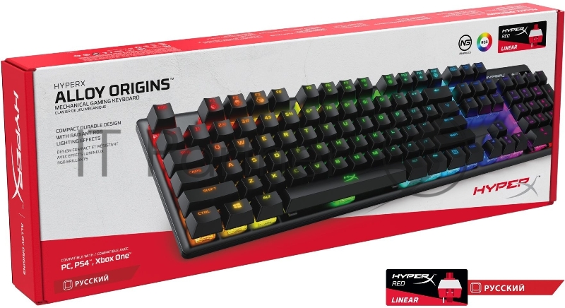 Клавиатура HyperX Alloy Origins механическая черный USB for gamer LED (4P4F6AA#ABA)