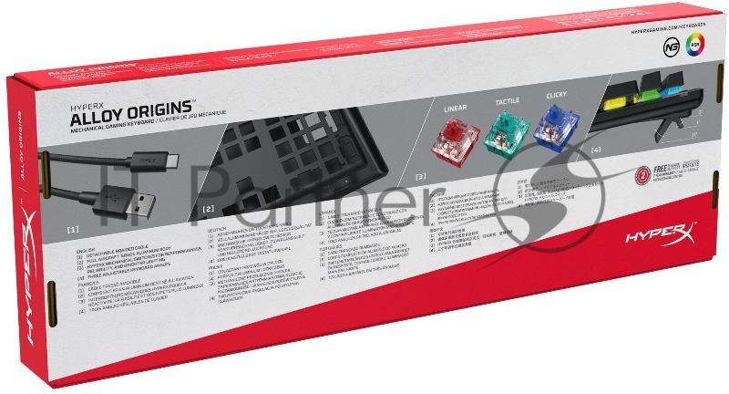 Клавиатура HyperX Alloy Origins механическая черный USB for gamer LED (4P4F6AA#ABA)