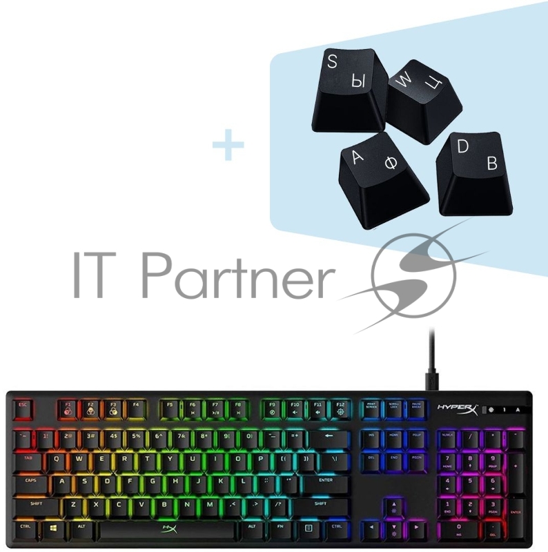 Клавиатура HyperX Alloy Origins механическая черный USB for gamer LED (4P4F6AA#ABA)