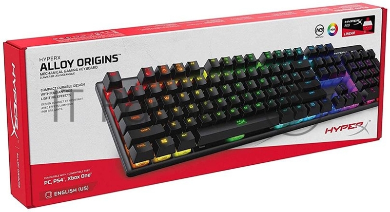 Клавиатура HyperX Alloy Origins механическая черный USB for gamer LED (4P4F6AA#ABA)