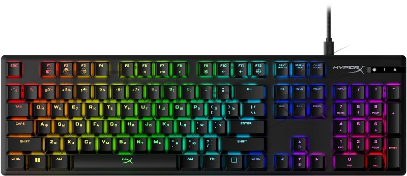 Клавиатура HyperX Alloy Origins механическая черный USB for gamer LED (4P4F6AA#ABA)