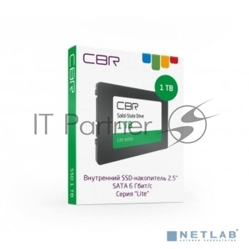 Внутренний SSD-накопитель CBR SSD-001TB-2.5-LT22, серия Lite, 1024 GB, 2.5, SATA III 6 Gbit/s, SM2259XT, 3D TLC NAND, R/W speed up to 550/520 MB/s, TBW (TB) 500