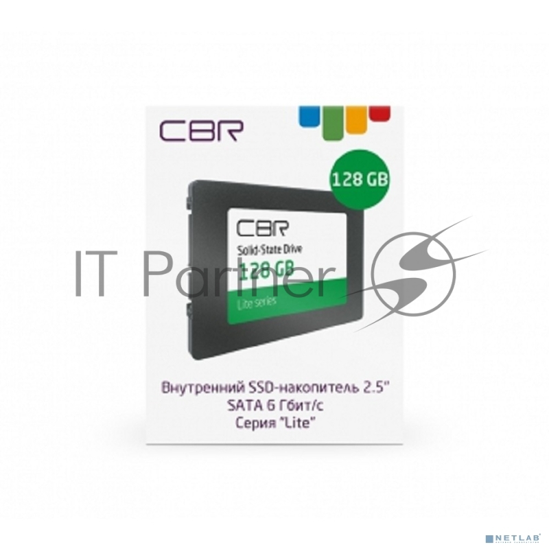 Внутренний SSD-накопитель CBR SSD-128GB-2.5-LT22, серия Lite, 128 GB, 2.5, SATA III 6 Gbit/s, SM2259XT, 3D TLC NAND, R/W speed up to 550/520 MB/s, TBW (TB) 60