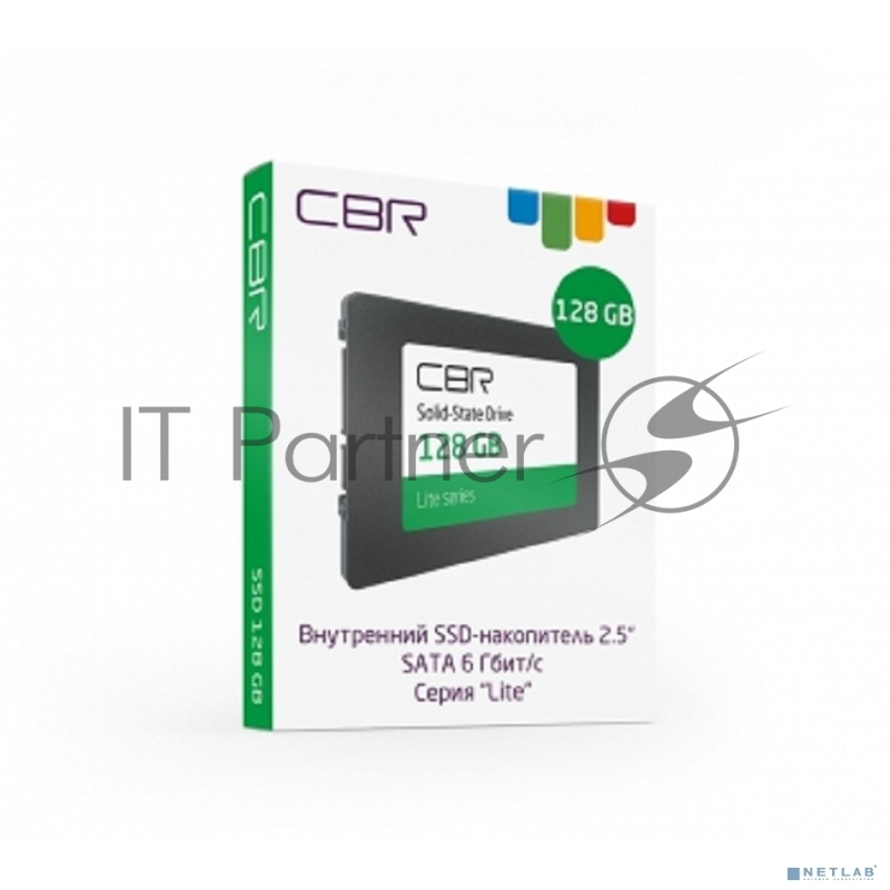 Внутренний SSD-накопитель CBR SSD-128GB-2.5-LT22, серия Lite, 128 GB, 2.5, SATA III 6 Gbit/s, SM2259XT, 3D TLC NAND, R/W speed up to 550/520 MB/s, TBW (TB) 60
