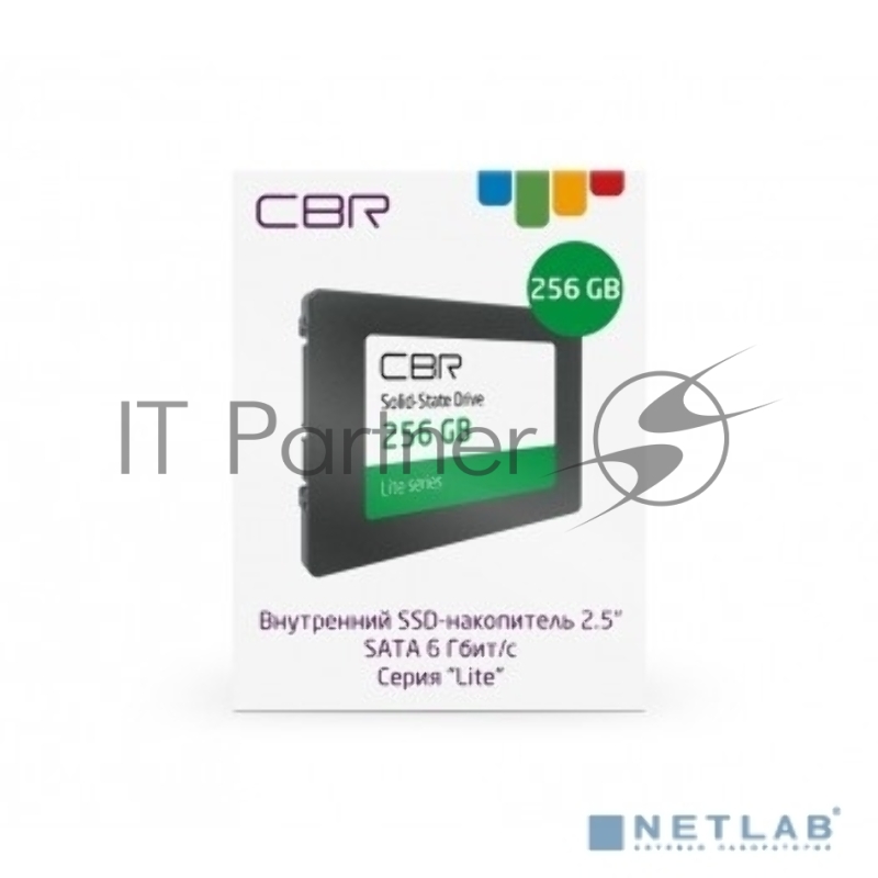 Внутренний SSD-накопитель CBR SSD-256GB-2.5-LT22, серия Lite, 256 GB, 2.5, SATA III 6 Gbit/s, SM2259XT, 3D TLC NAND, R/W speed up to 550/520 MB/s, TBW (TB) 120