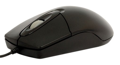 Мышь A4 OP-720 черный оптическая (800dpi) PS/2 (2but)