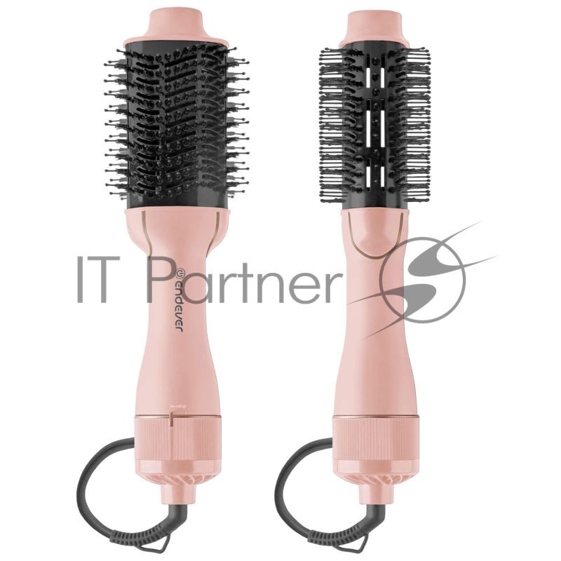 Стайлер Endever Aurora-498 Мощность 1200 Вт, цвет светло-розовый, 3 режима температуры и скорости, керамическое покрытие