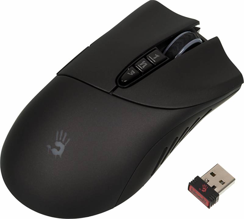 Мышь A4 Bloody R3 черный оптическая (3200dpi) беспроводная USB2.0 игровая (7but)