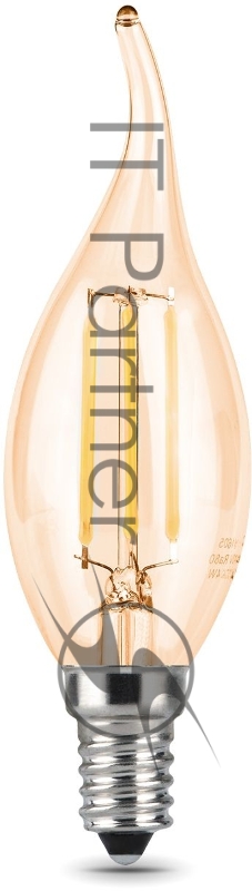 Лампа светодиодная Filament Свеча на ветру E14 5Вт 4100К Golden GAUSS 104801805
