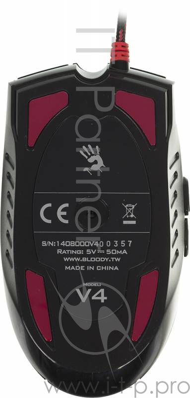 Мышь A4 Bloody V4M черный оптическая (3200dpi) USB игровая (7but)