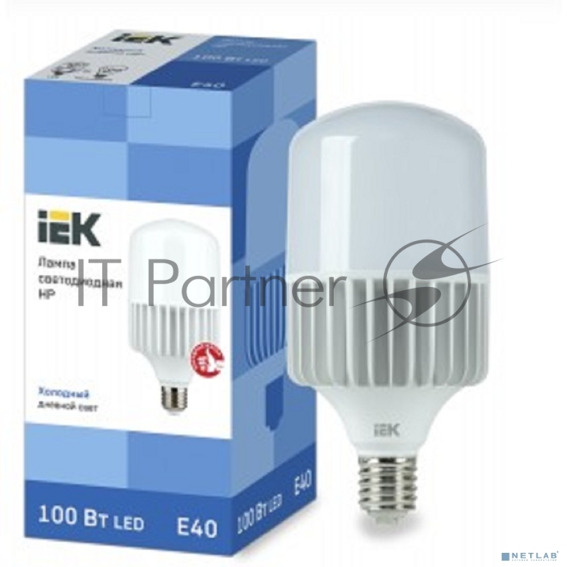 Лампа светодиодная HP 100Вт 230В 6500К E40 | LLE-HP-100-230-65-E40 | IEK