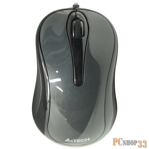 Мышь A4 N-350 серый оптическая (1000dpi) USB для ноутбука (2but)