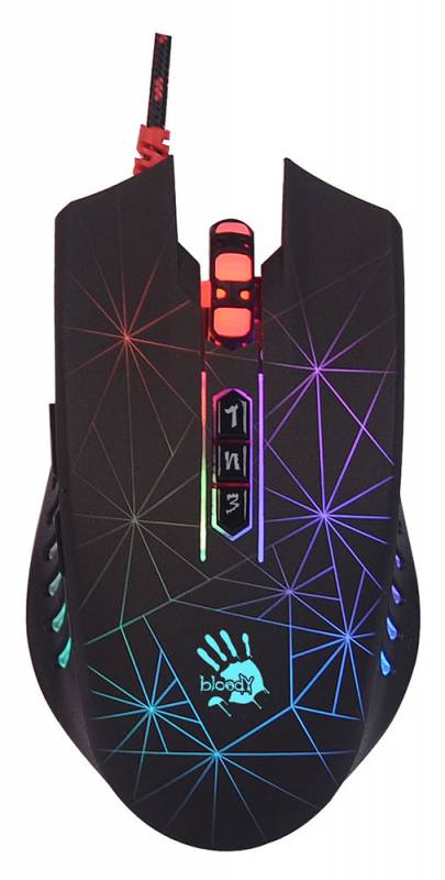 Мышь A4 Bloody P81 черный оптическая (5000dpi) USB2.0 игровая (8but)