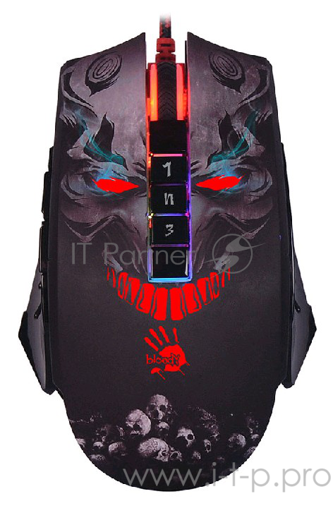 Мышь A4 Bloody P85 черный оптическая (5000dpi) USB2.0 игровая (8but)