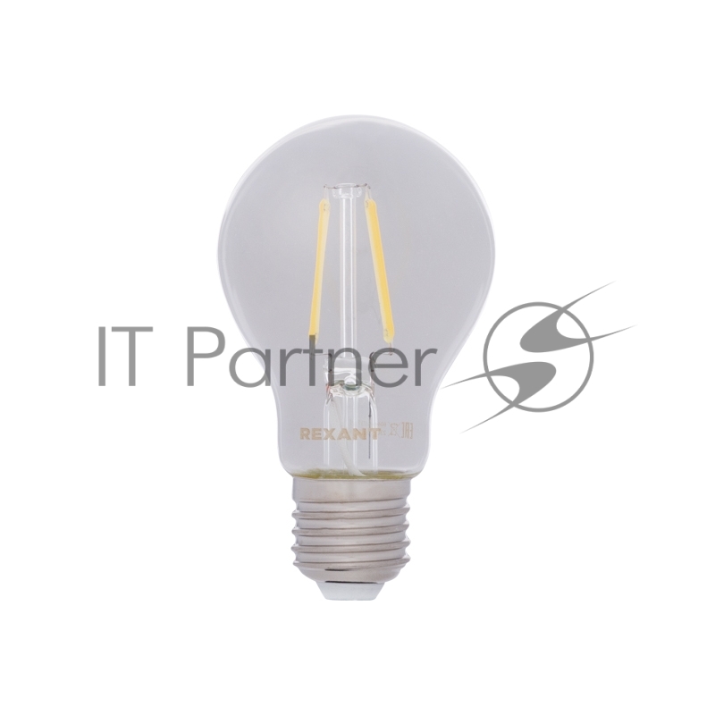 Лампа филаментная REXANT Груша A60 7.5 Вт 750 Лм 4000K E27 прозрачная колба