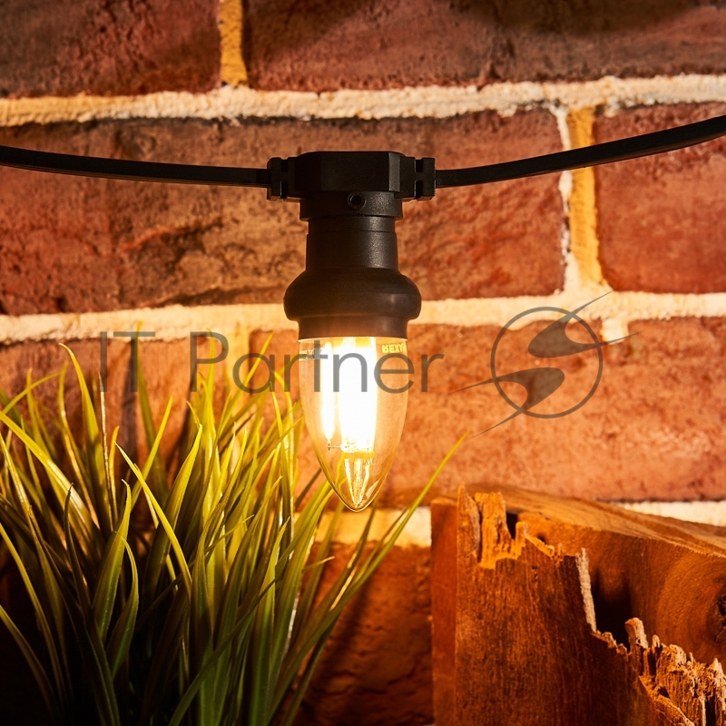 Лампа филаментная REXANT Свеча CN35 9.5 Вт 950 Лм 2700K E27 прозрачная колба