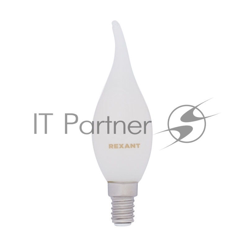 Лампа филаментная REXANT Свеча на ветру CN37 9.5 Вт 915 Лм 4000K E14 матовая колба