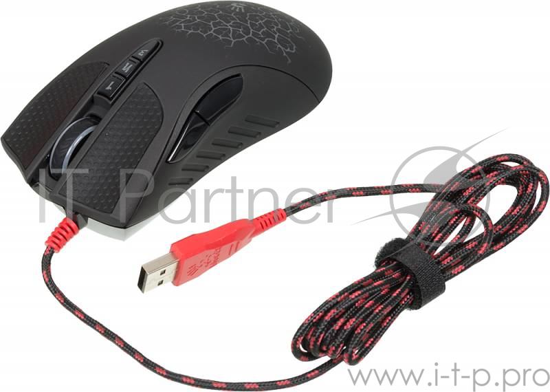 Мышь A4 Bloody A9 Blazing черный оптическая (4000dpi) USB2.0 игровая (7but)