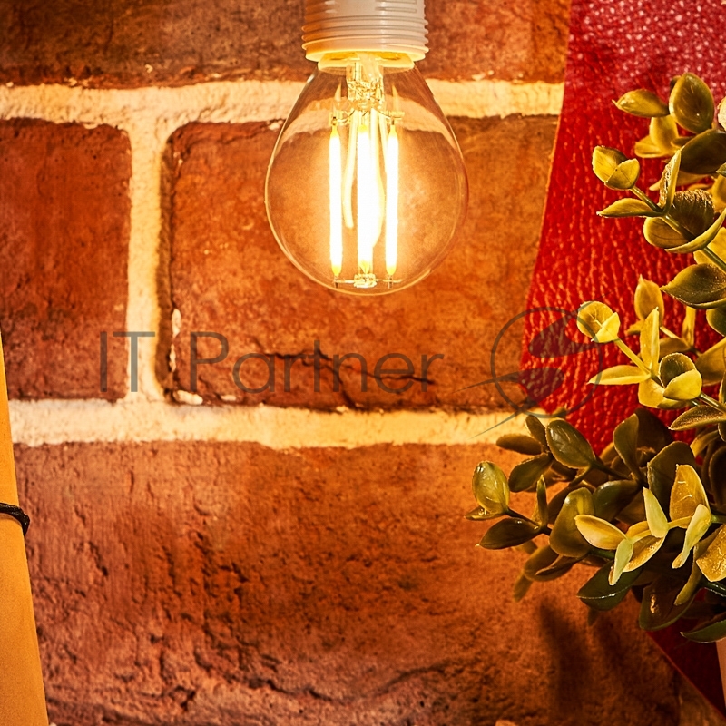 Лампа филаментная REXANT Шарик GL45 9.5 Вт 950 Лм 2700K E14 прозрачная колба